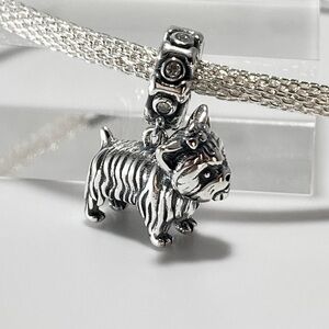 Sterling Silver Yorkshire Dog Dangle Charm